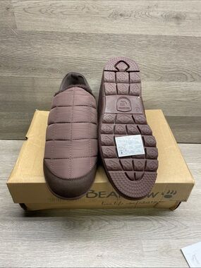 BearPaw Men’s Quilted Slip-On Loafers in Mauve Brown #199